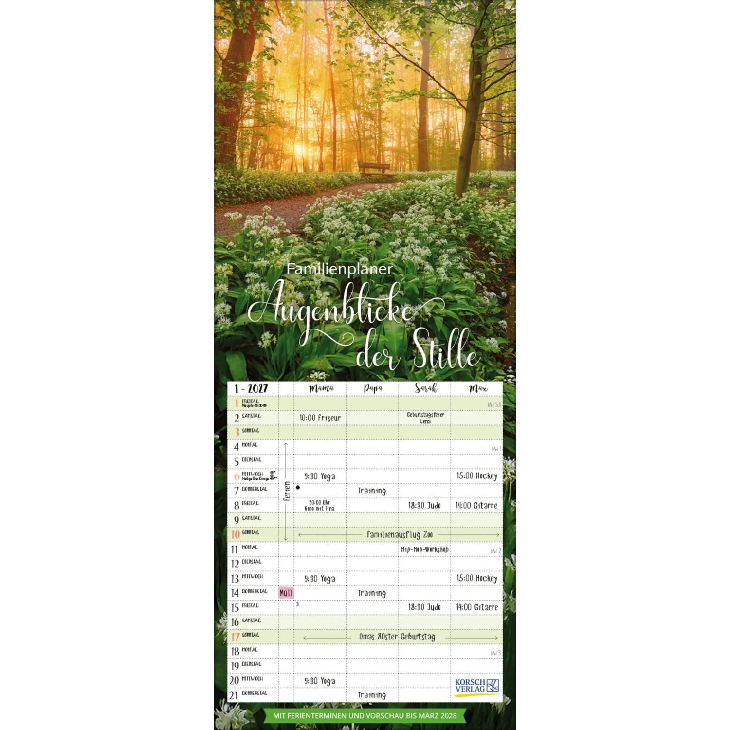 Korsch Verlag Wandkalender Augenblicke der Stille 2027