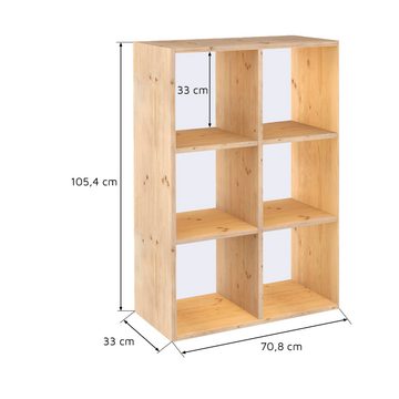 Astigarraga Kit Line Standregal Dinamic Regal-Set "Allrounder"; Würfelregal; Vollholz, 8-tlg.