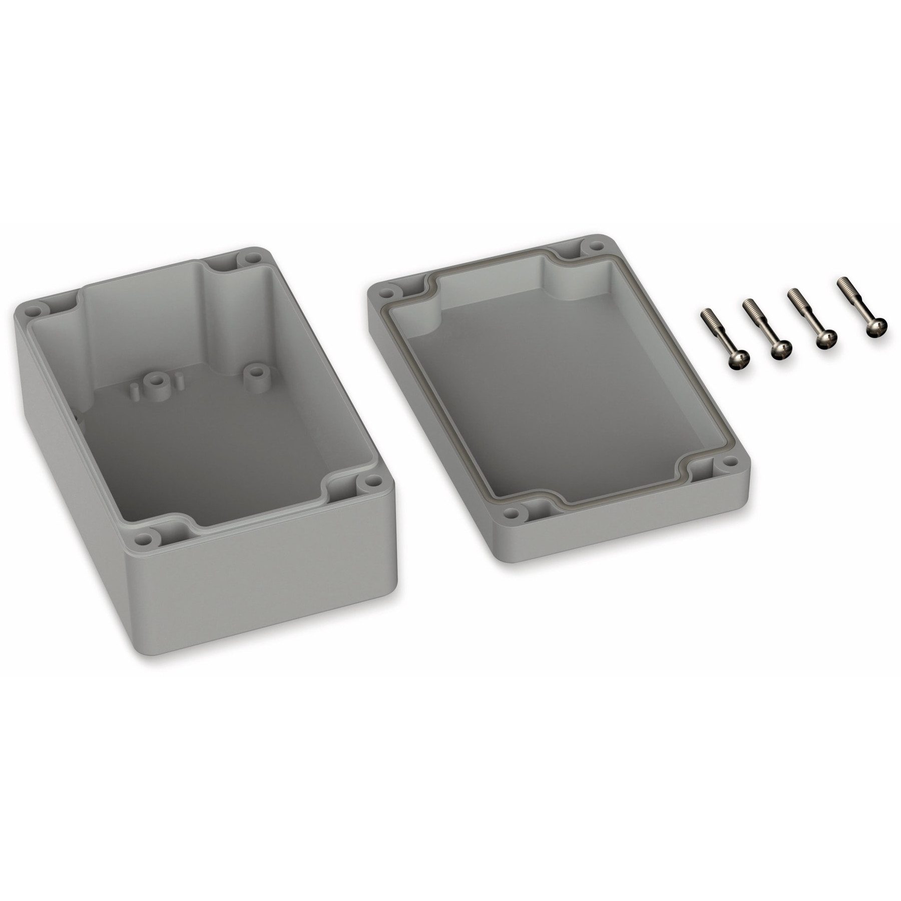 Pollin Verteilerbox POLLIN, ABS Gehäuse, 120 x 80 x 55 mm, IP66, Lichtgrau