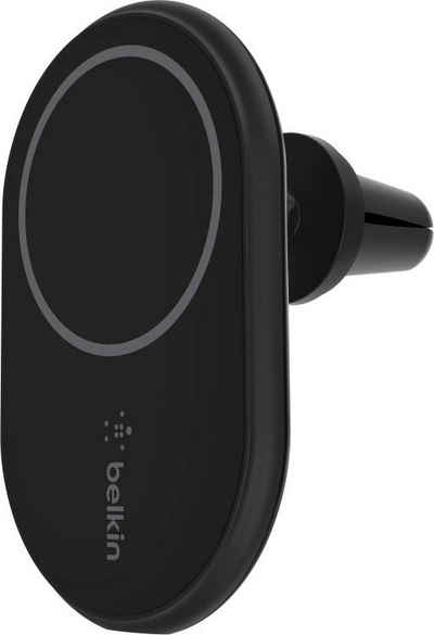 Belkin magnetische 10 Watt Kfz-Halterung mit Ladefunktion Smartphone-Halterung, (1-tlg., MagSafe kompatibel für iPhone Serie 12/13/14/15, incl. Kfz-Ladegerät)