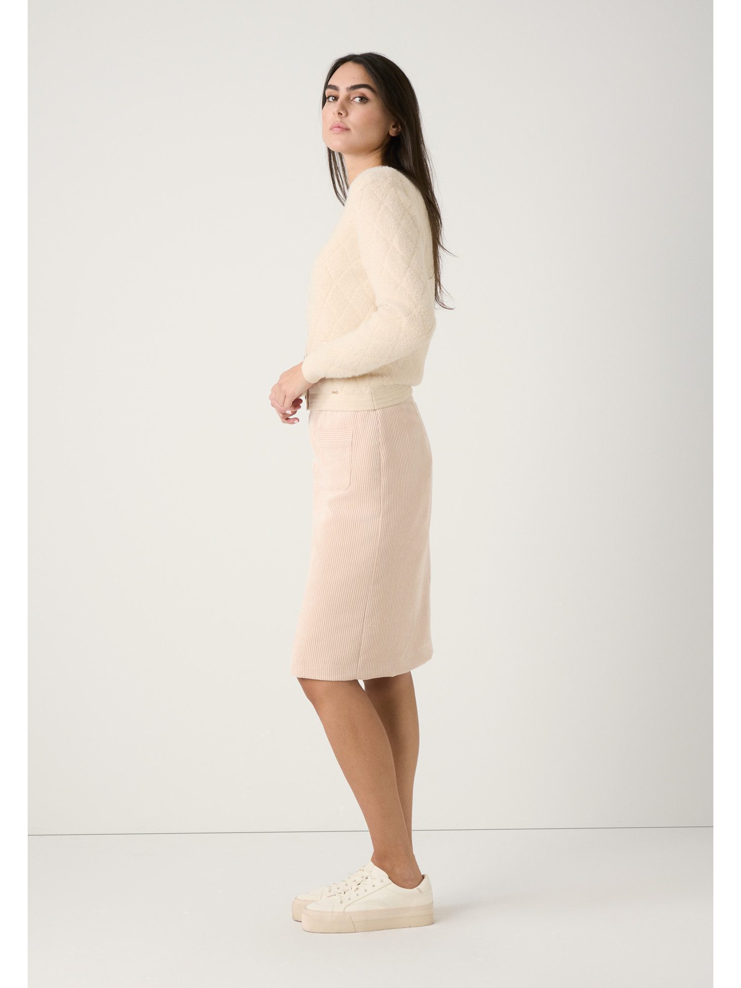 MORE&MORE Cardigan kuschelige Fell-Strickjacke