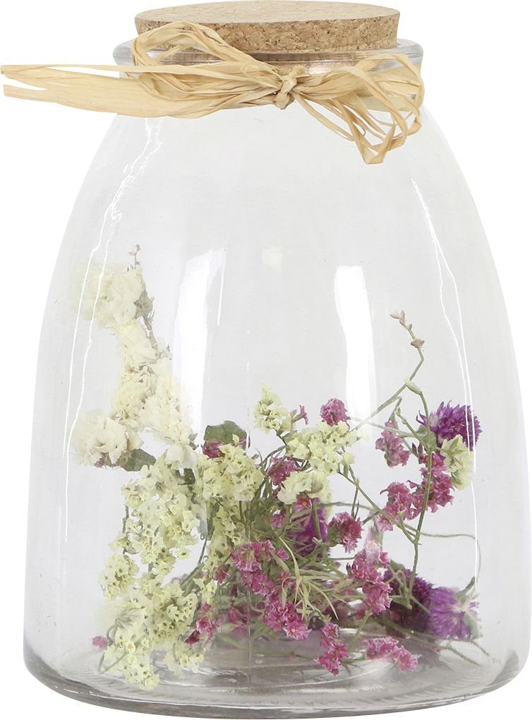 DIJK Dekofigur Dijk Flasche mit Blumen 14 x 14 x 18 cm