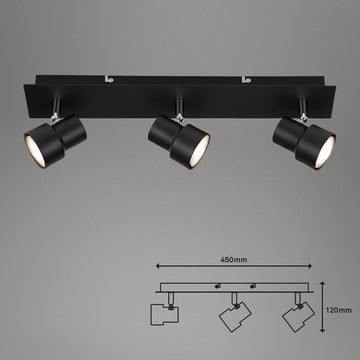 Briloner Leuchten LED Deckenleuchte 2861-035, LED wechselbar, Warmweiß, LED Deckenlampe inkl. 3 x GU10 460lm 3000K 5W