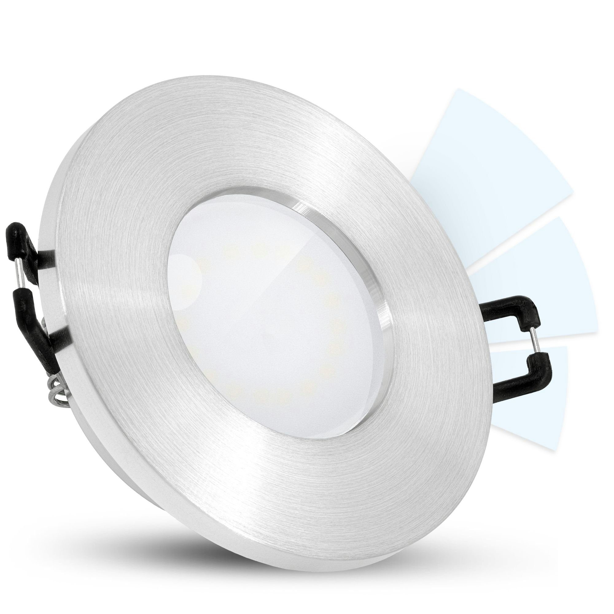 linovum LED Einbaustrahler fourSTEP LED Einbauspot Bad IP65 "Dimmen ohne Dimmer" neutralweiss, Leuchtmittel inklusive, Leuchtmittel inklusive
