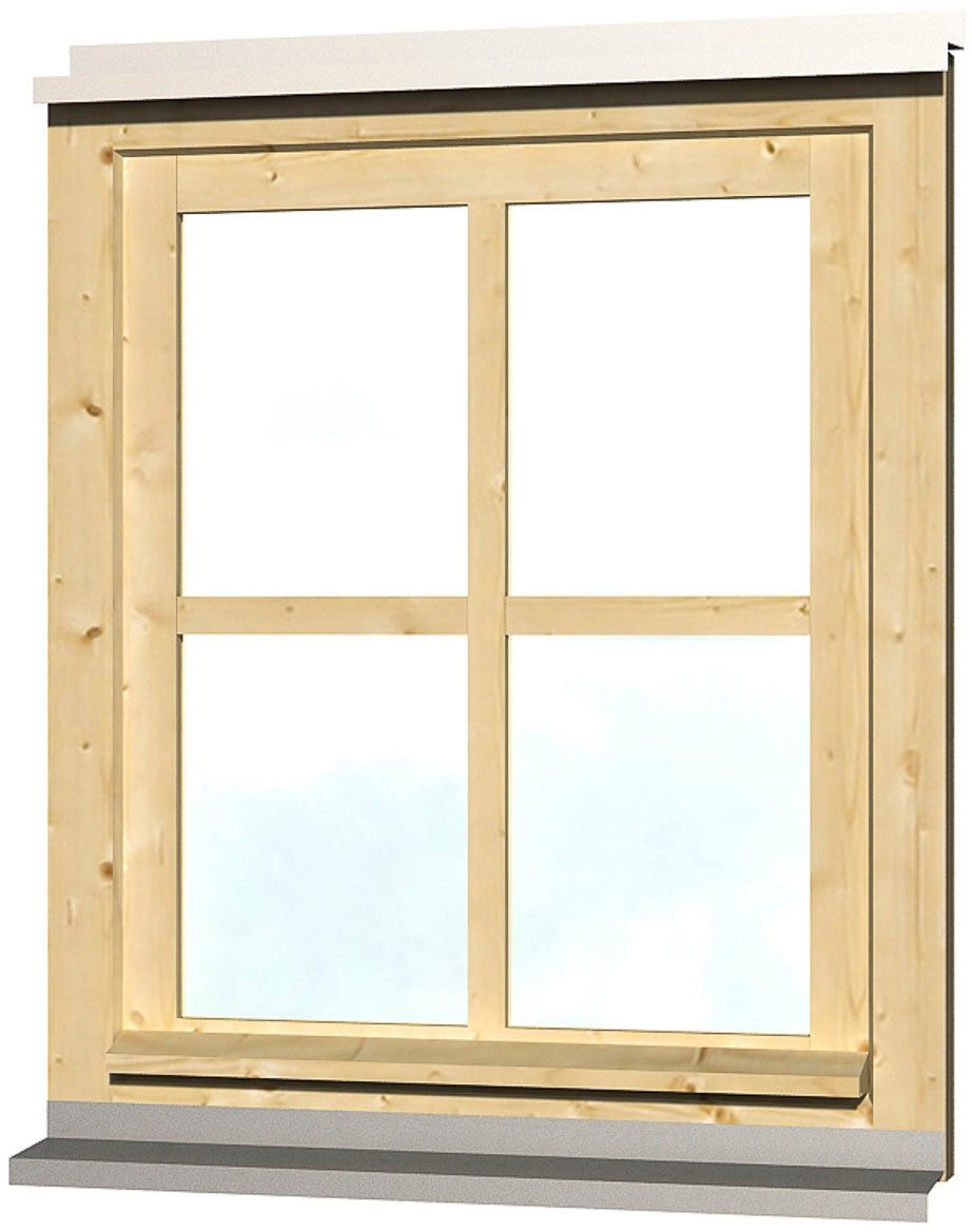 Skanholz Fenster Einzelfenster, für Carports, 69,1 x 82,1 cm