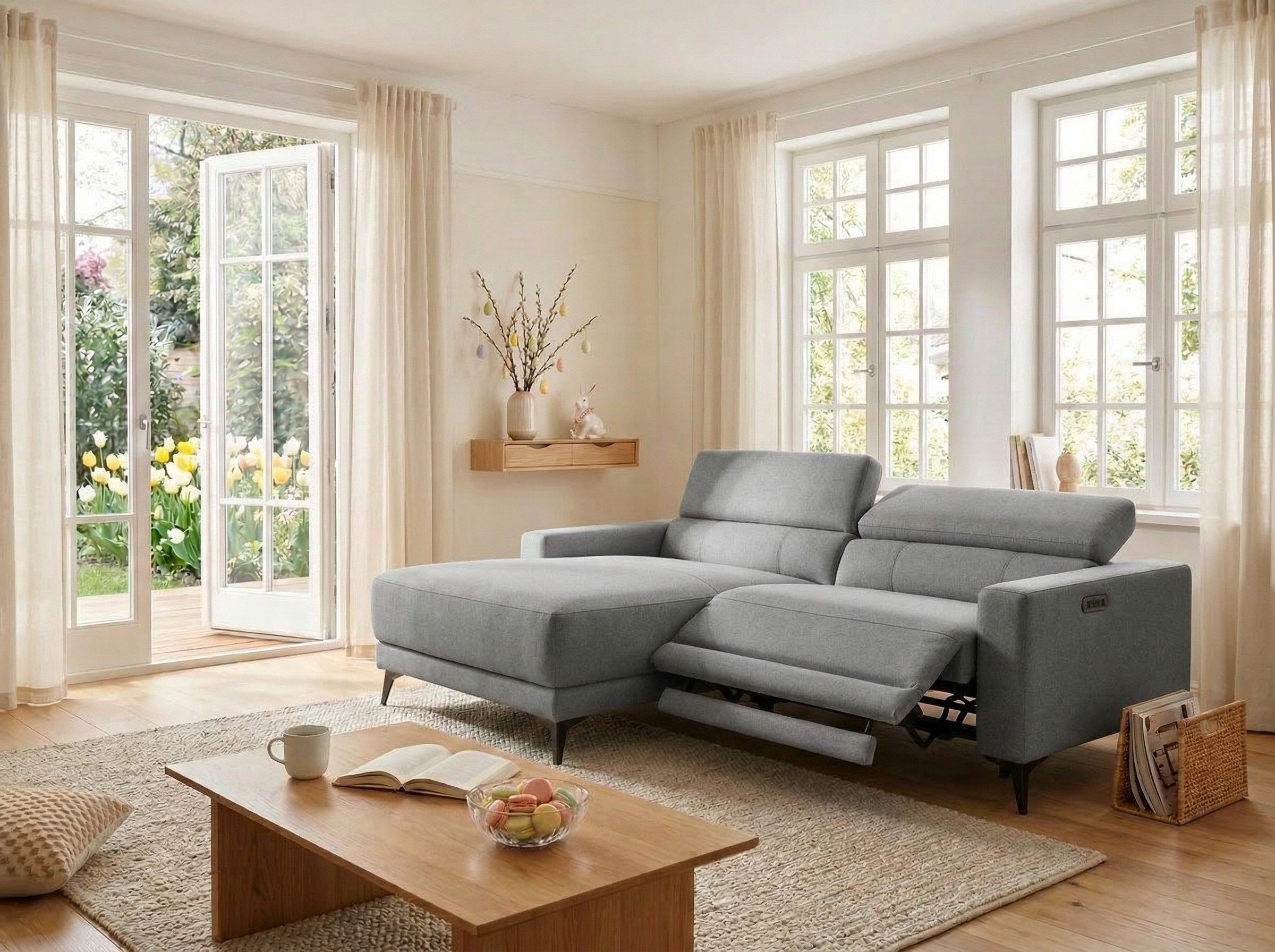 OTTO home Ecksofa LEWII, L-Form, 213 cm - elektr. Relaxfunktion, mit USB A/ günstig online kaufen