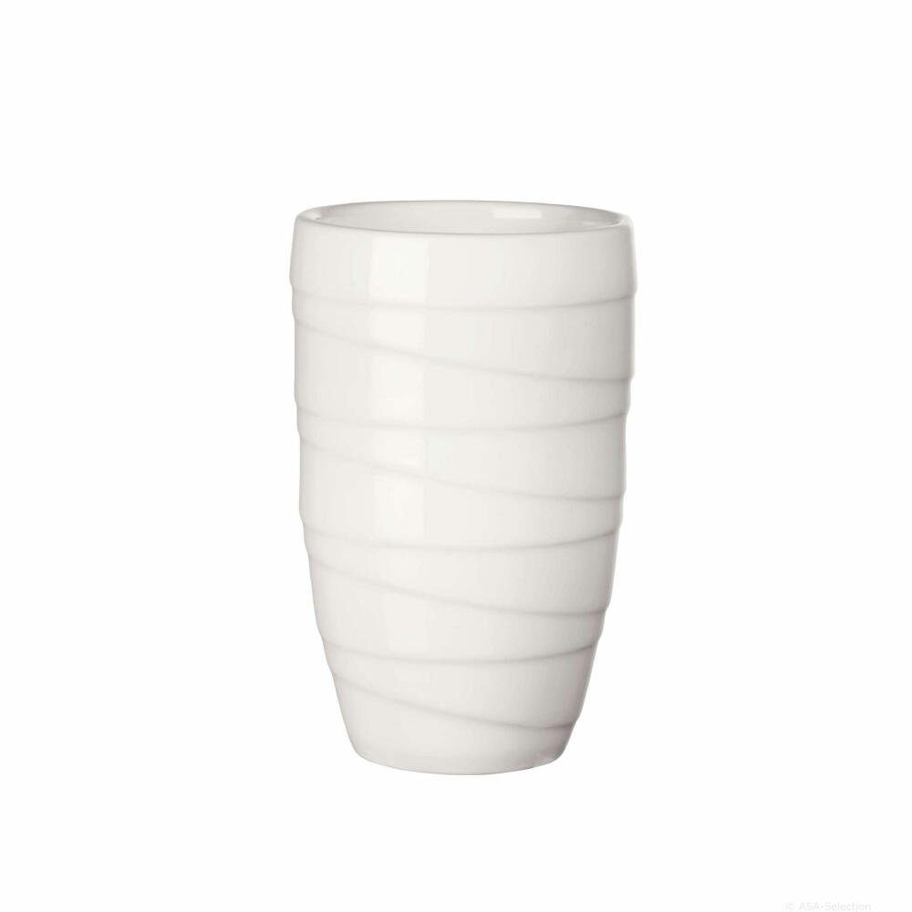 ASA SELECTION Thermobecher thermo Twisted Weiß 350 ml, Porzellan