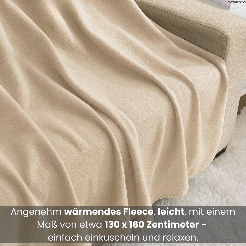 Wohndecke eco-line Fleecedecke ca. 130x160, wometo, OEKO-TEX®, 100% recyceltes Material, Antipilling – Bild 4 von 5
