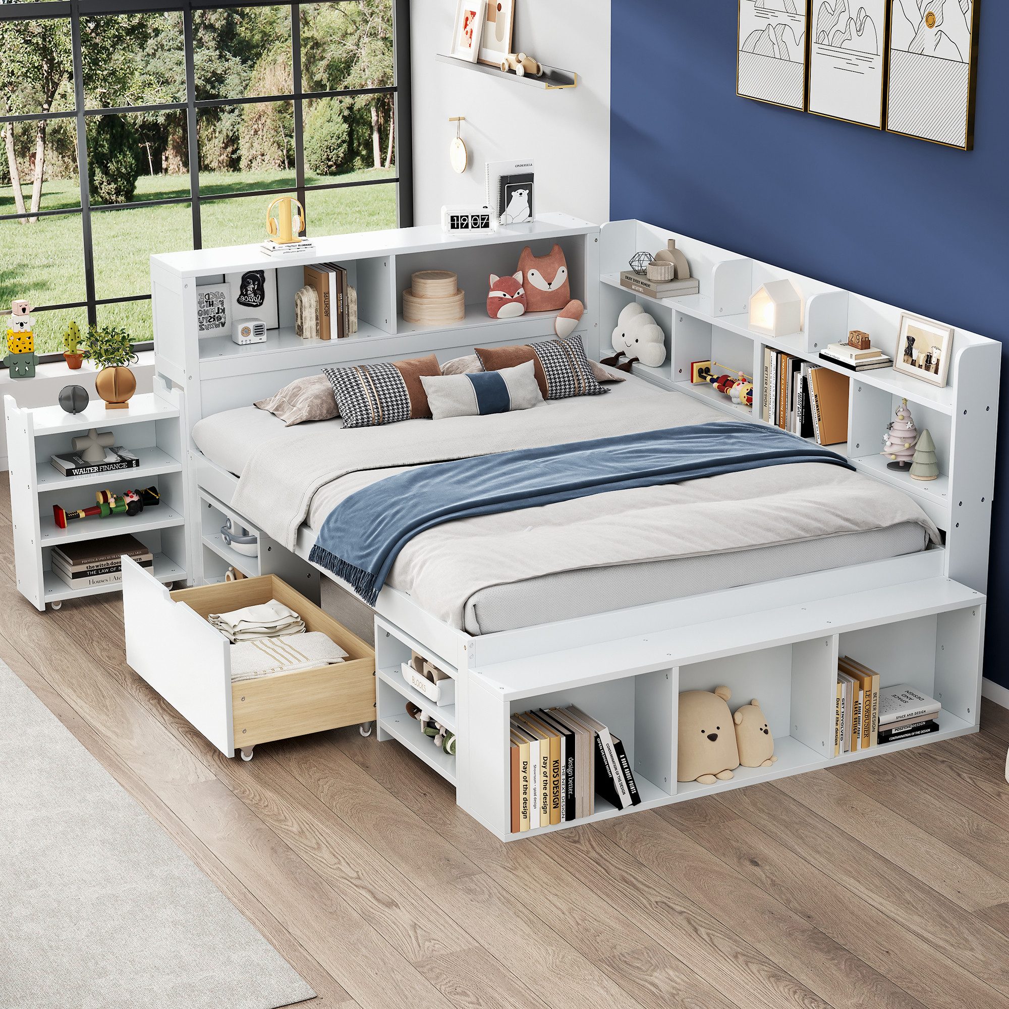 MODFU Kinderbett Einzelbett (Multifunktionales Kinderbett, mit günstig online kaufen