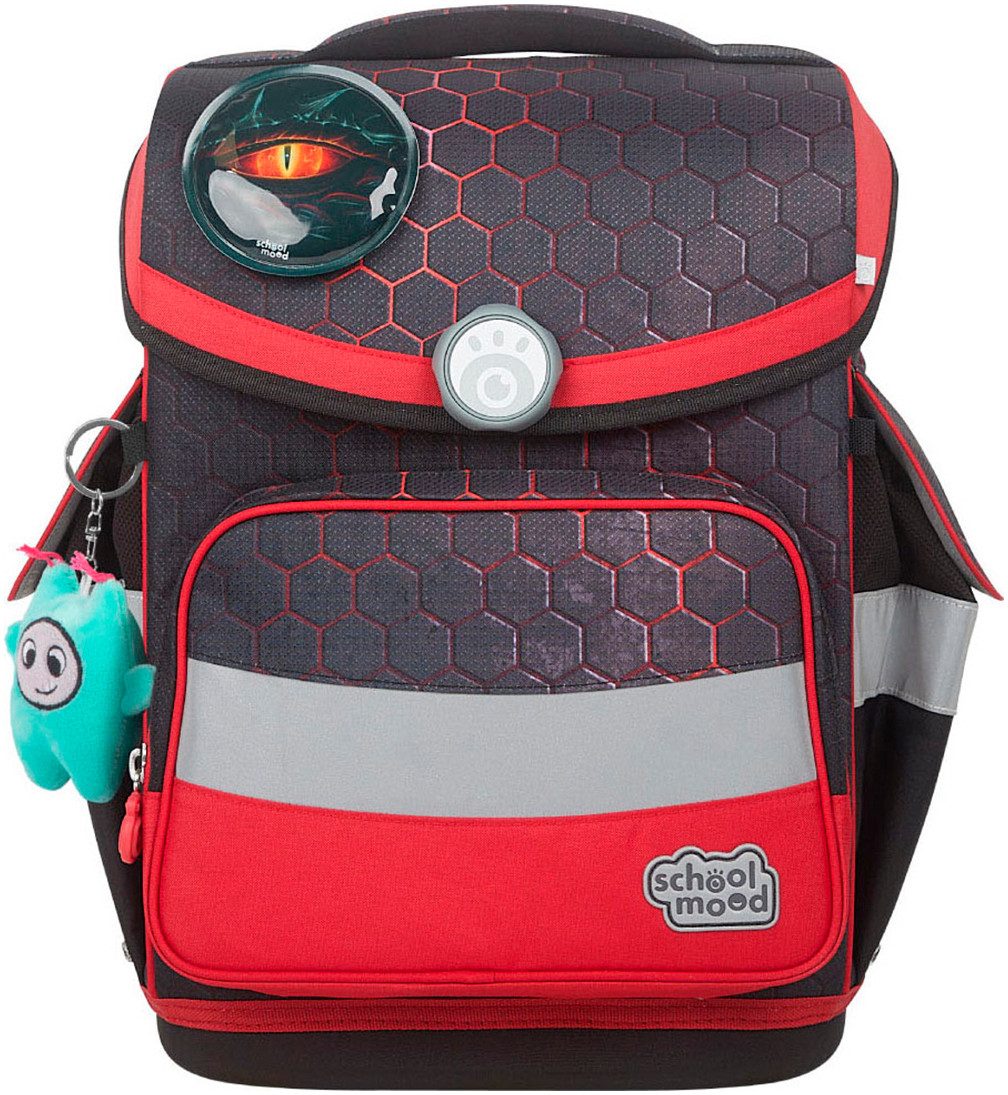 SCHOOL-MOOD® Schulranzen Timeless Pro (7-tlg), mit LED-Patchy
