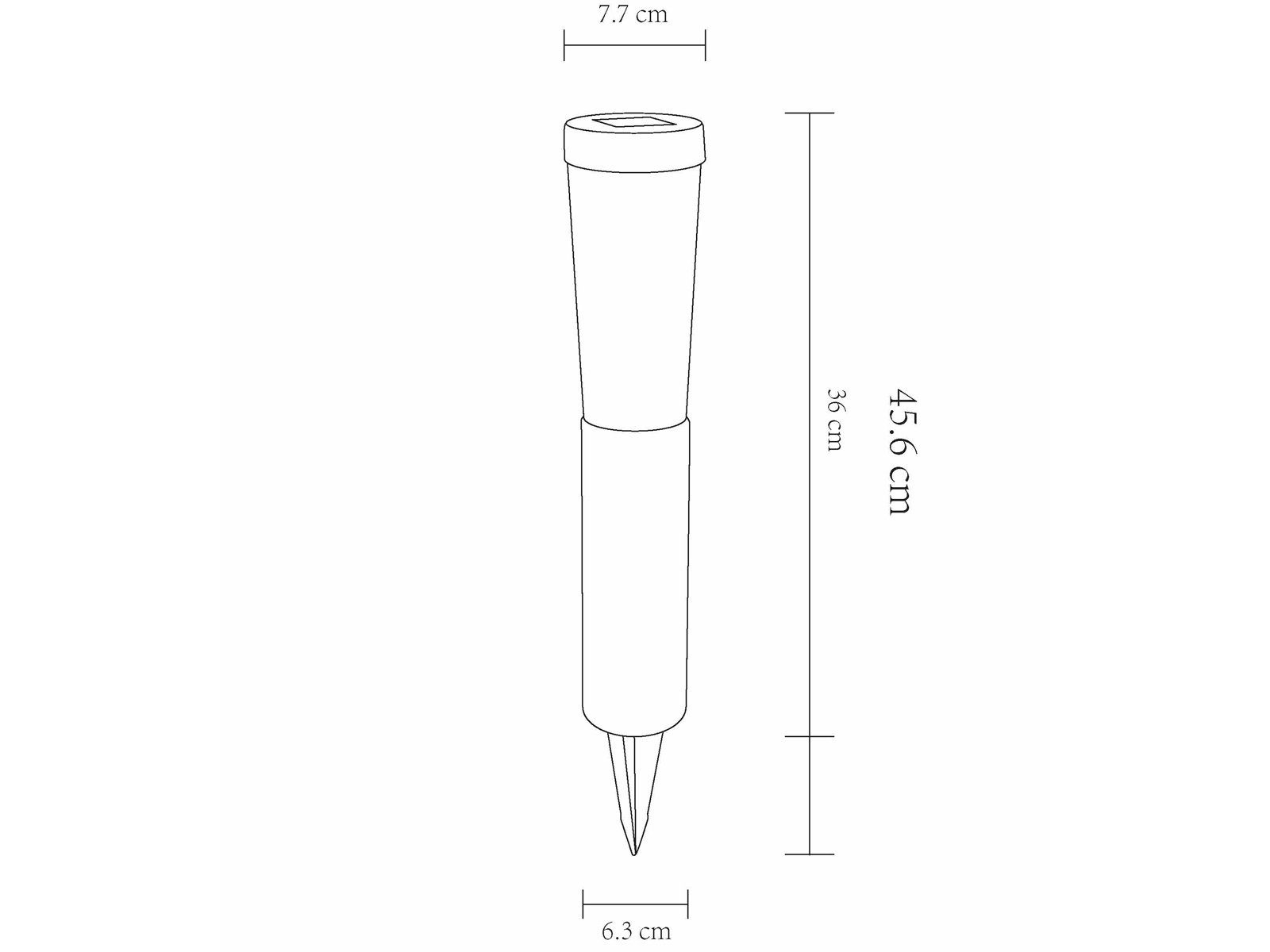 GLOBO LIGHTING LED Solarleuchte, Tageslichtsensor, LED fest integriert, Tageslichtweiß, 4er Set Wegeleuchten, Solar-licht für Garten-wegbeleuchtung, Höhe 44cm