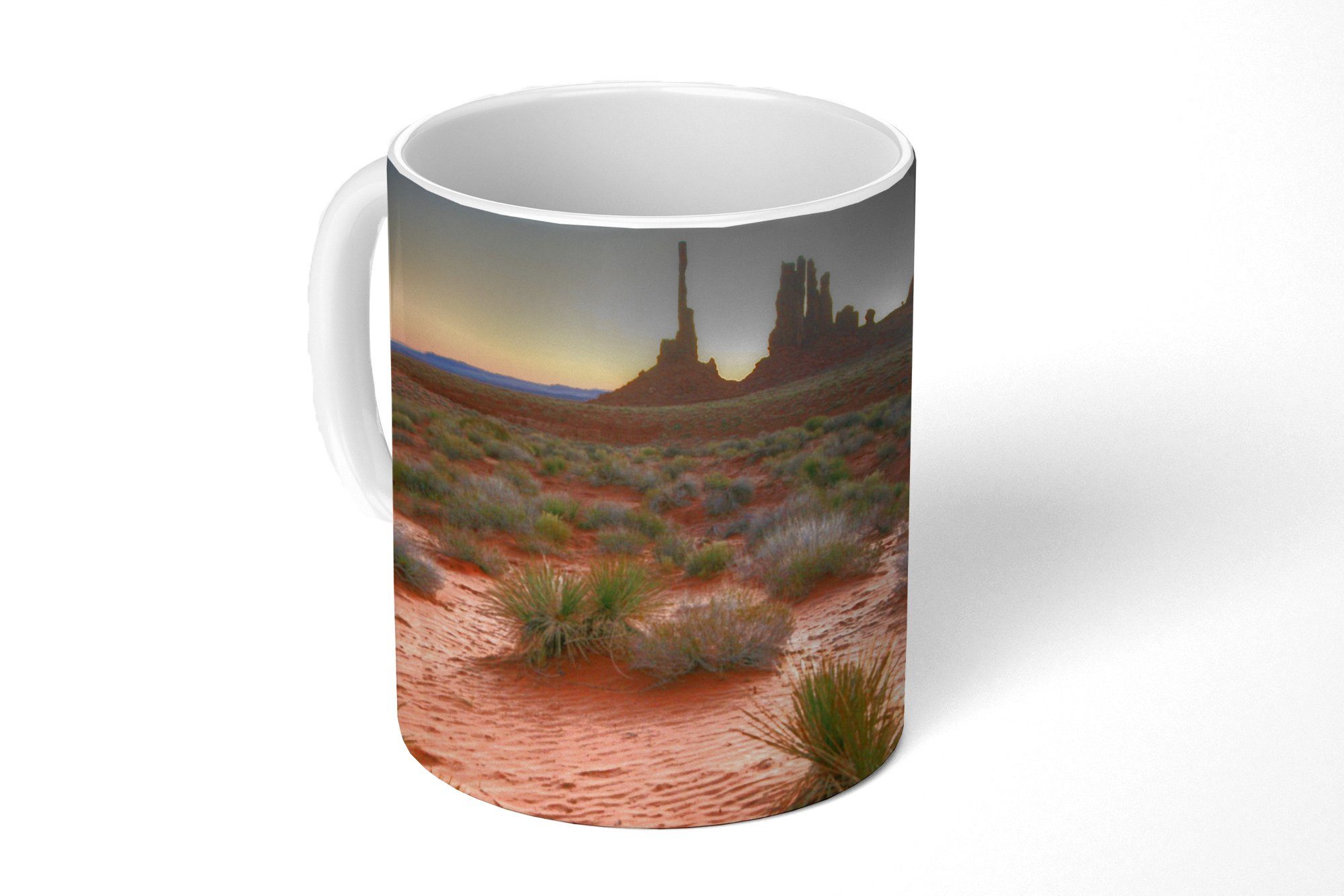 MuchoWow Tasse Sonnenaufgang am Totempfahl im Monument Valley in Amerika, Keramik, Kaffeetassen, Teetasse, Becher, Teetasse, Geschenk