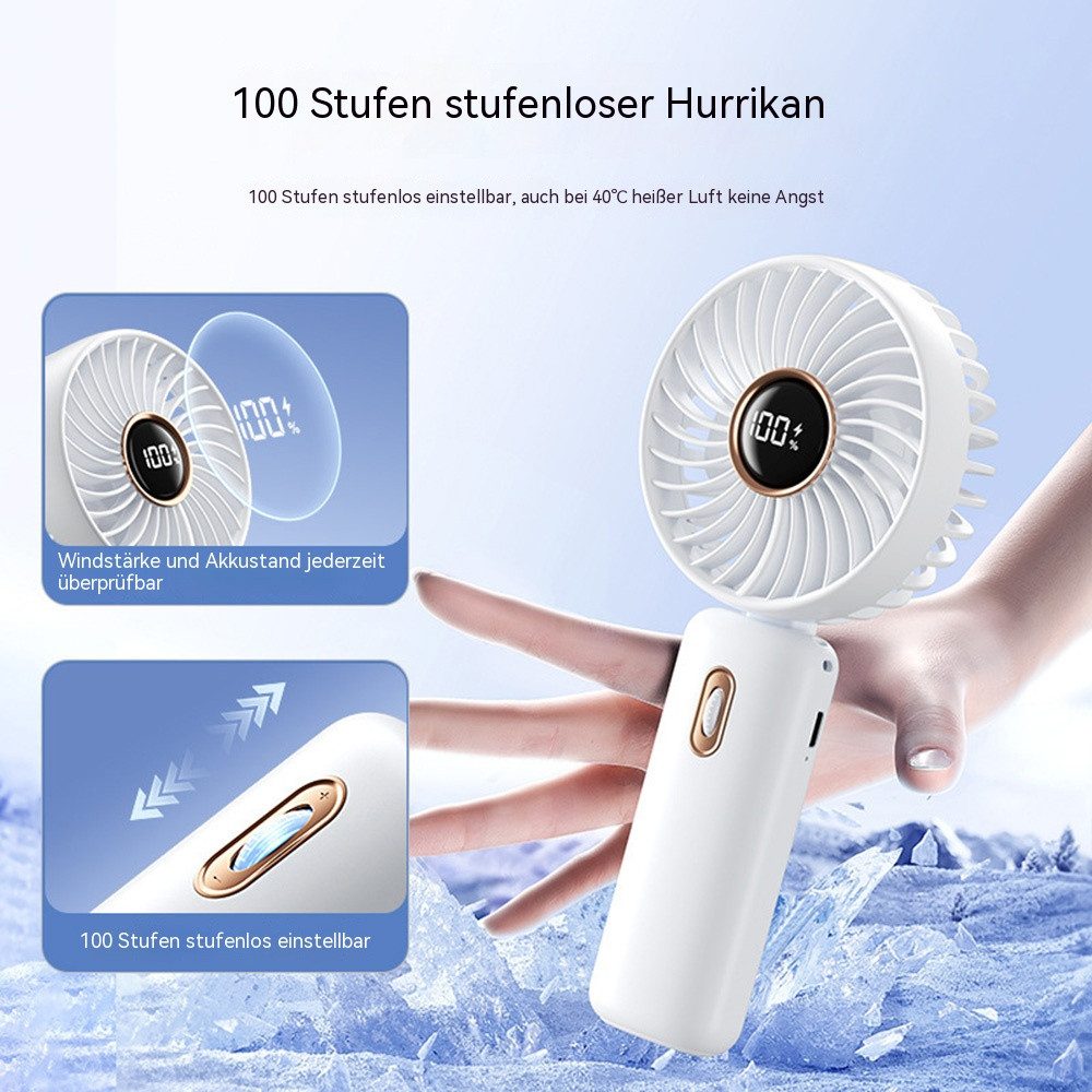 nsihing Handventilator Handventilator klappbar/wiederaufladbar mit Smartphonehalterung, Klein-Hand-Held-USB-Fan Portable Ventilatoren Kleiner – Bild 5 von 5