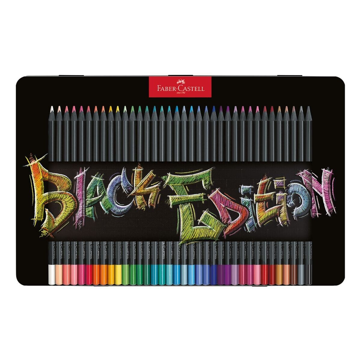 Faber-Castell Buntstift Black Edition, (36-tlg), im Metalletui