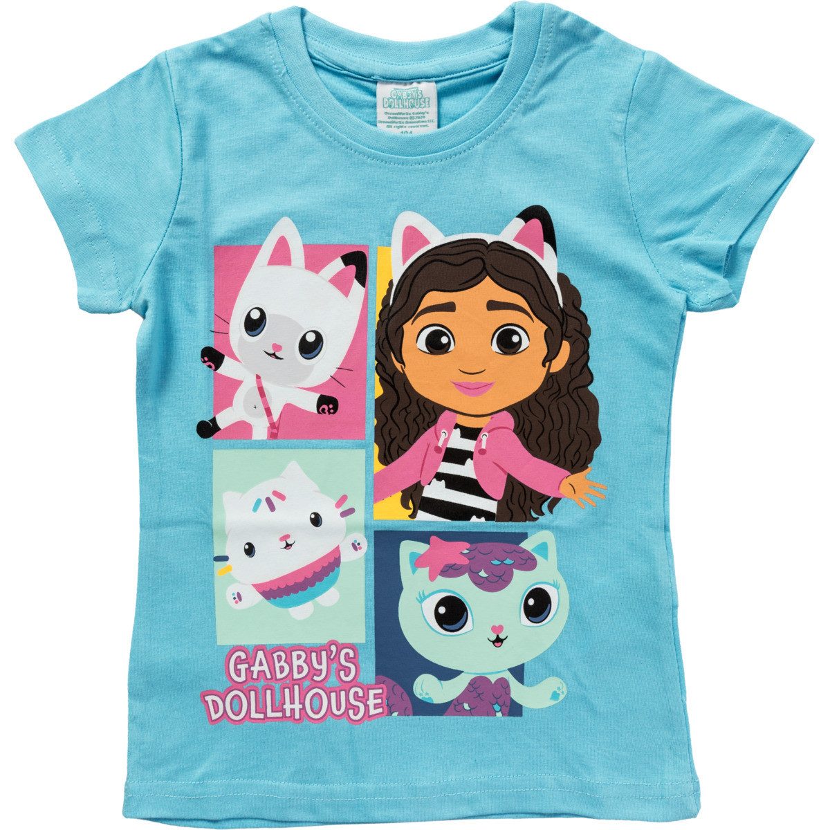 Gabby's Dollhouse T-Shirt Gabby & Friends Mädchen (1-tlg) Shirt, Oberteil, Leibchen, Funktionsshirt, Shortsleeve Shirt