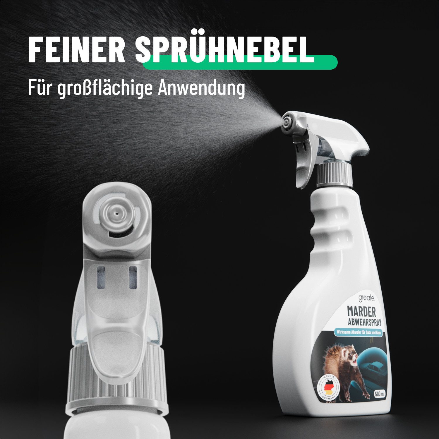 greate. Marderspray Marderspray Auto Motorraum 500 ml - Mader Abwehr, Marderschutz Spray, 500 ml, 1-St.
