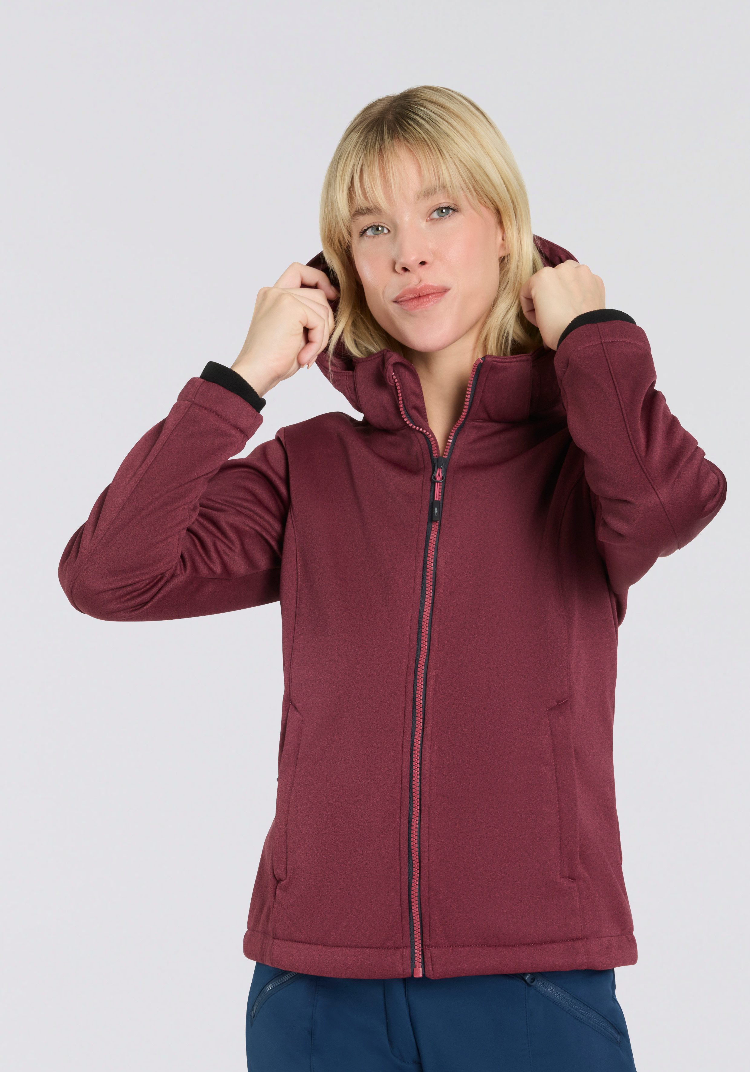 CMP Softshelljacke (1-St) sportlicher Stil, mit abnehmbarer Kapuze, wasserd günstig online kaufen