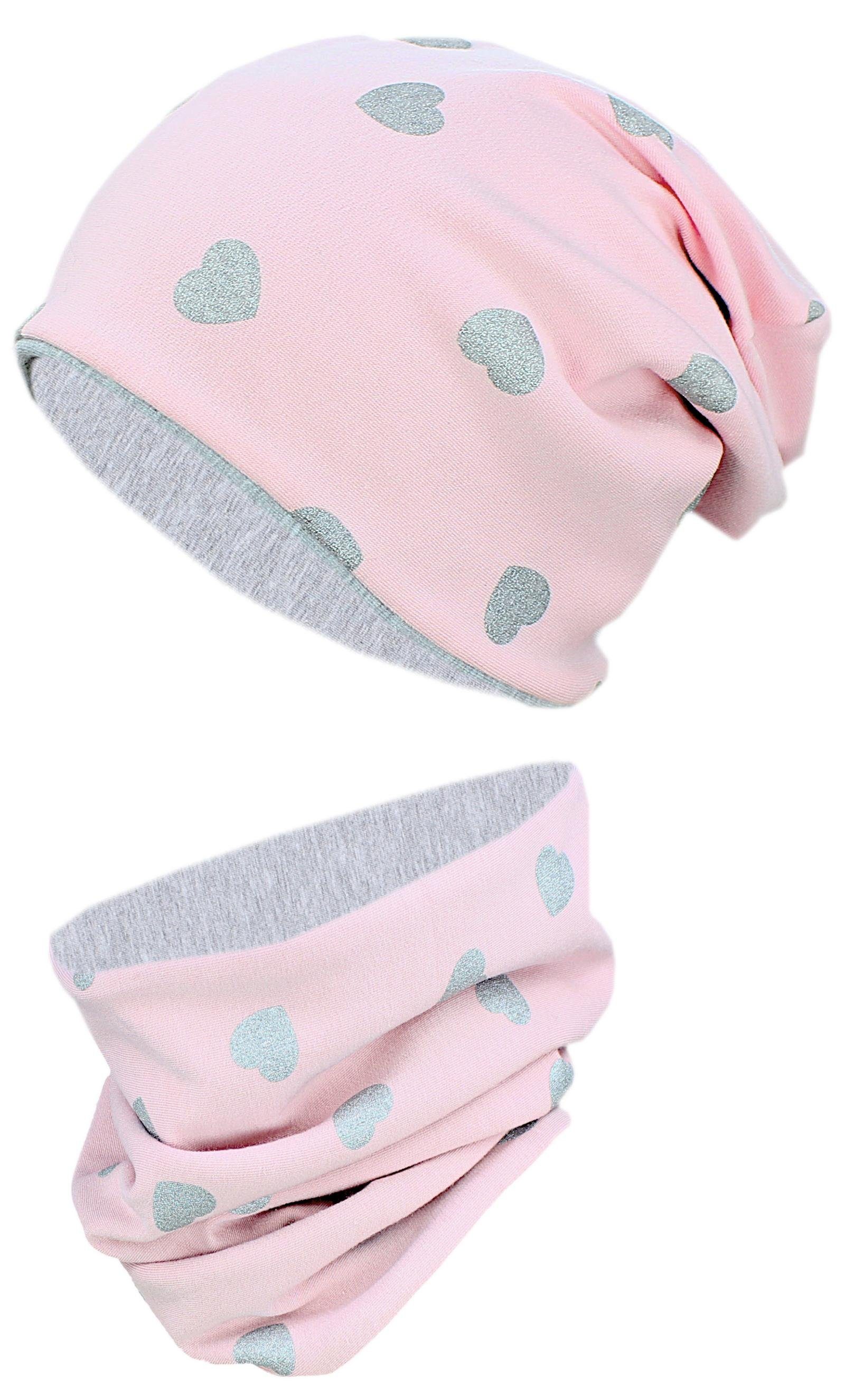 Beanie TupTam Unisex Kinder Beanie Mütze Schlauchschal Set