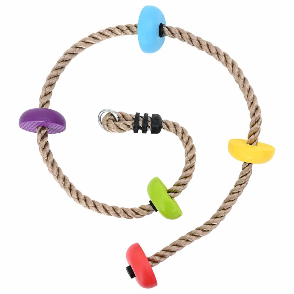 vidaXL Spielturm Kletterseil Mehrfarbig 10,5 x 10,5 x 201 cm Polyester