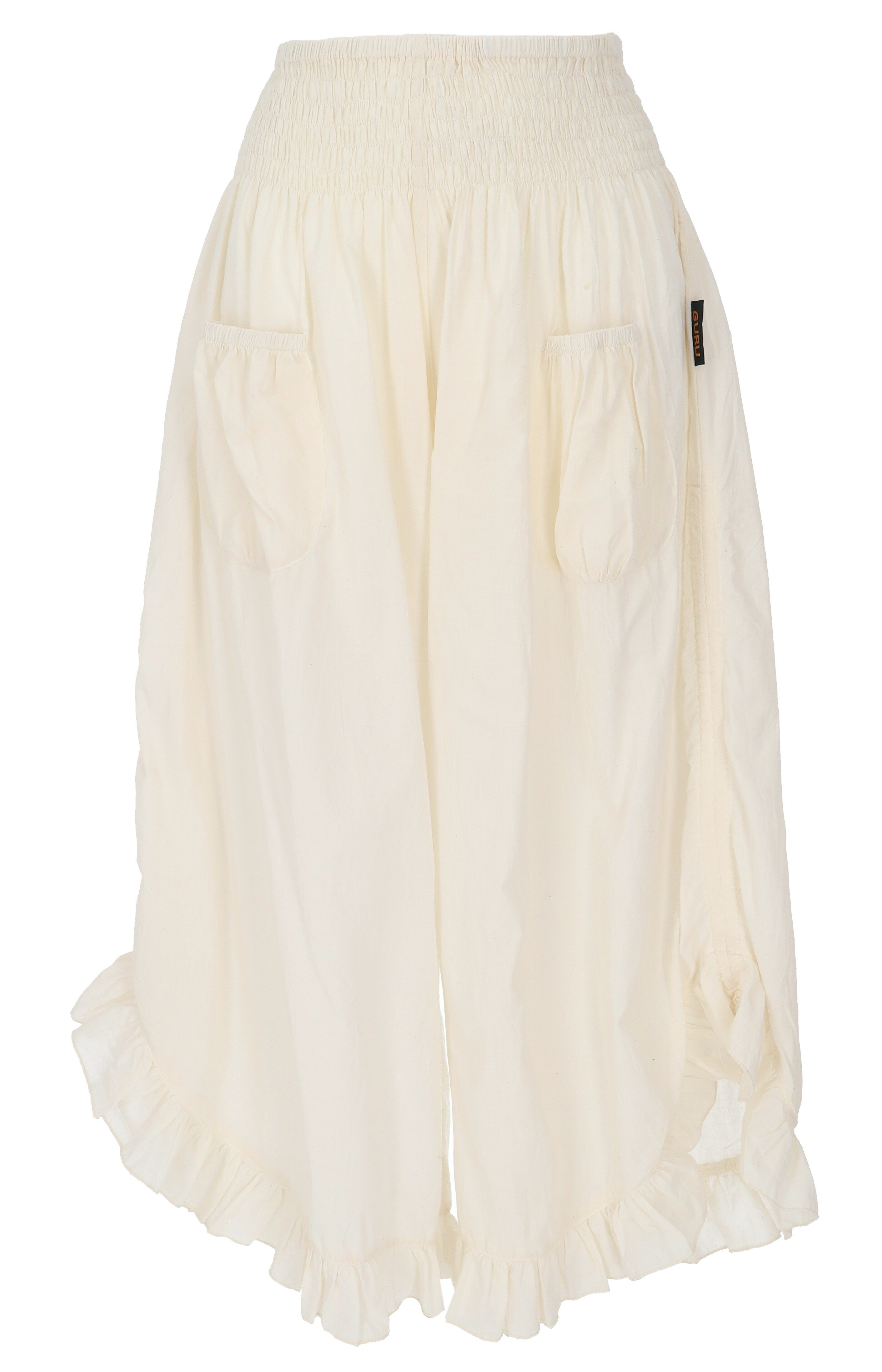 Guru-Shop Relaxhose Weite Hose mit Rüschen aus Baumwolle, Boho Hose.. alternative Bekleidung – Bild 3 von 5