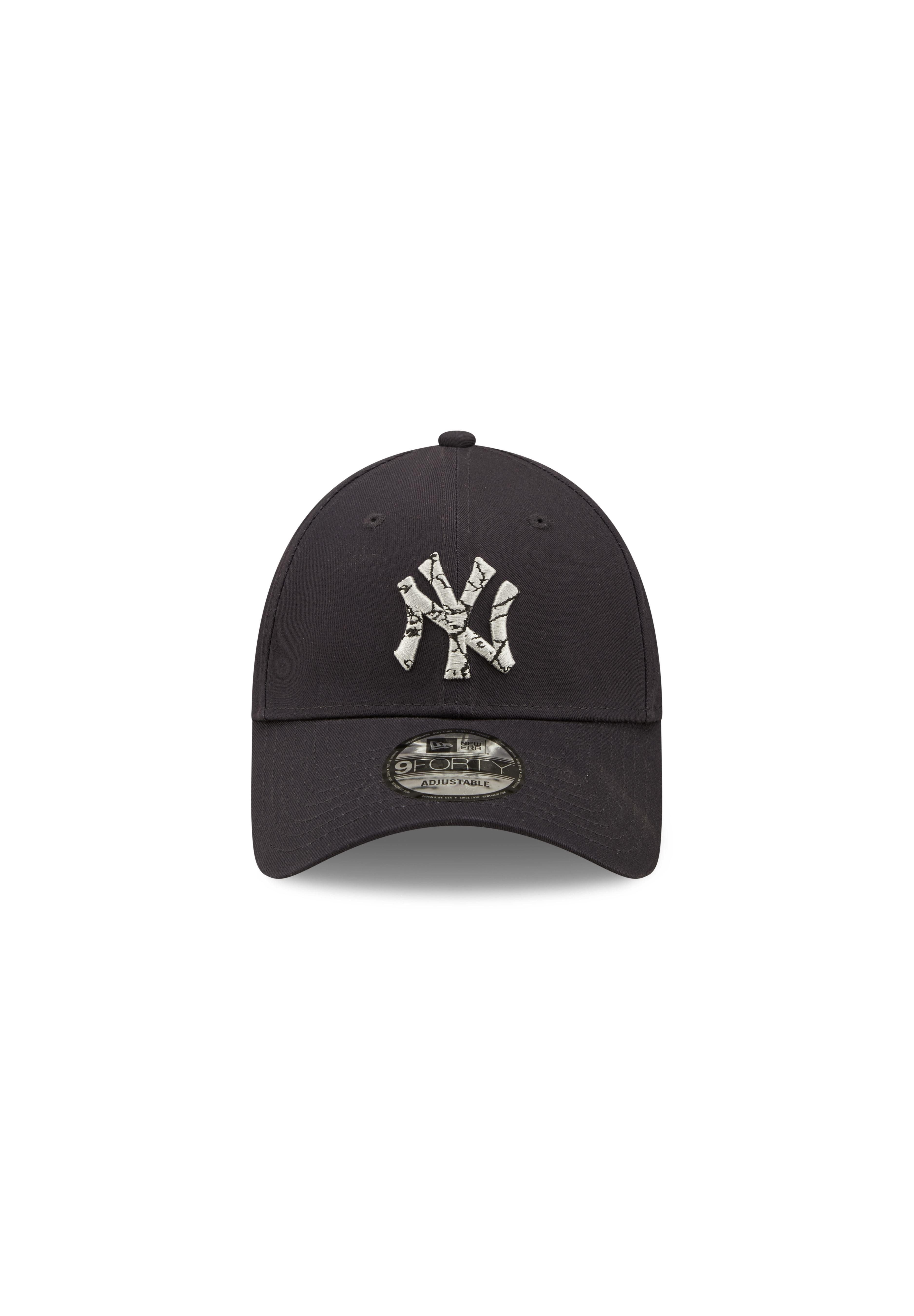 New Era Baseball Cap New York Yankees MLB Marble Infill Blau Verstellbare 9Forty Cap New Er (1-St)
