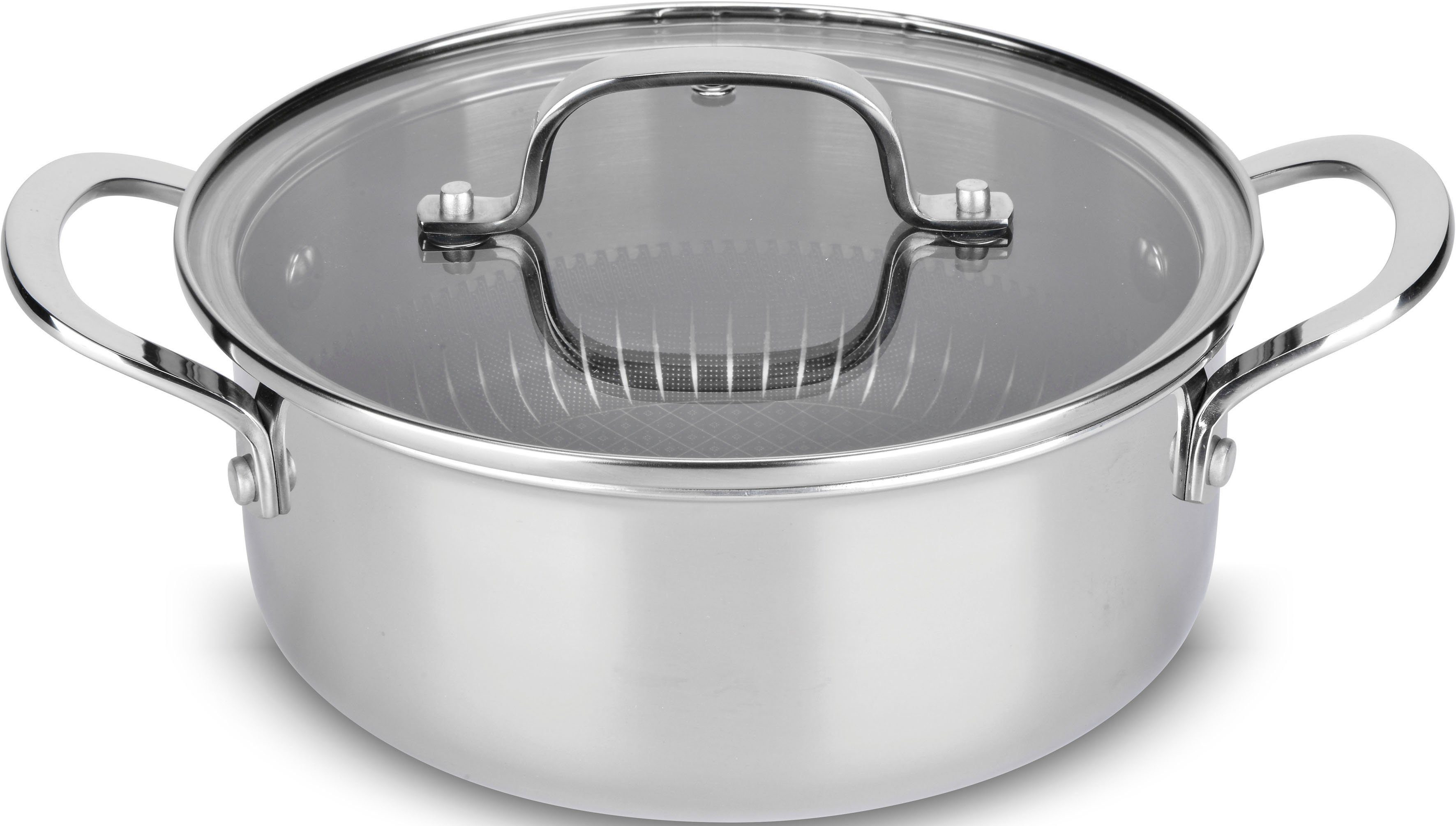 MediaShop Kochtopf Titan Pot, Aluminium, Edelstahl, 2,3 Liter, Induktion