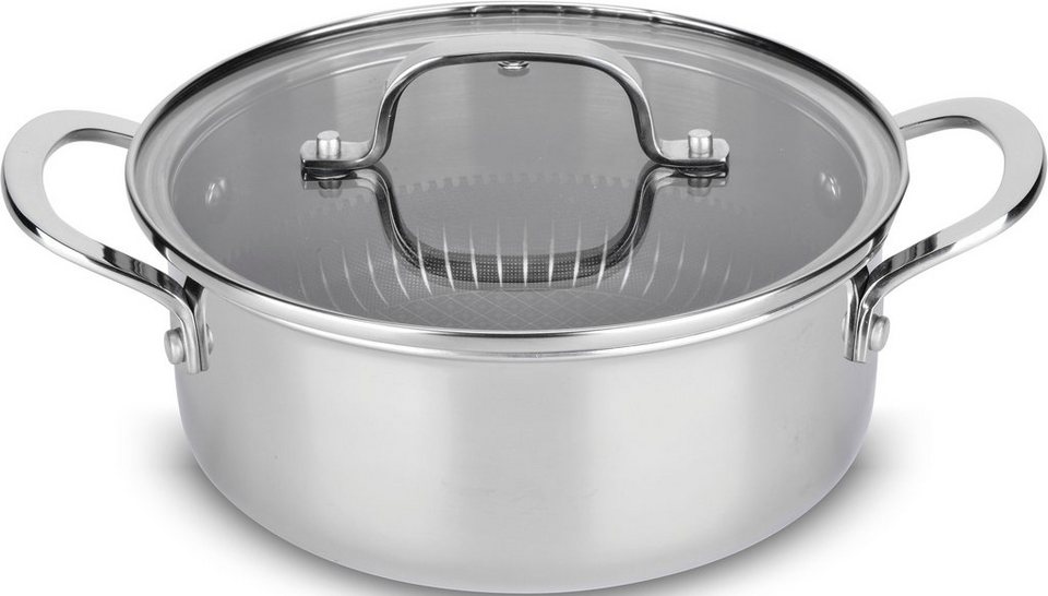 MediaShop Kochtopf Titan Pot, Aluminium, Edelstahl, 2,3 Liter, Induktion