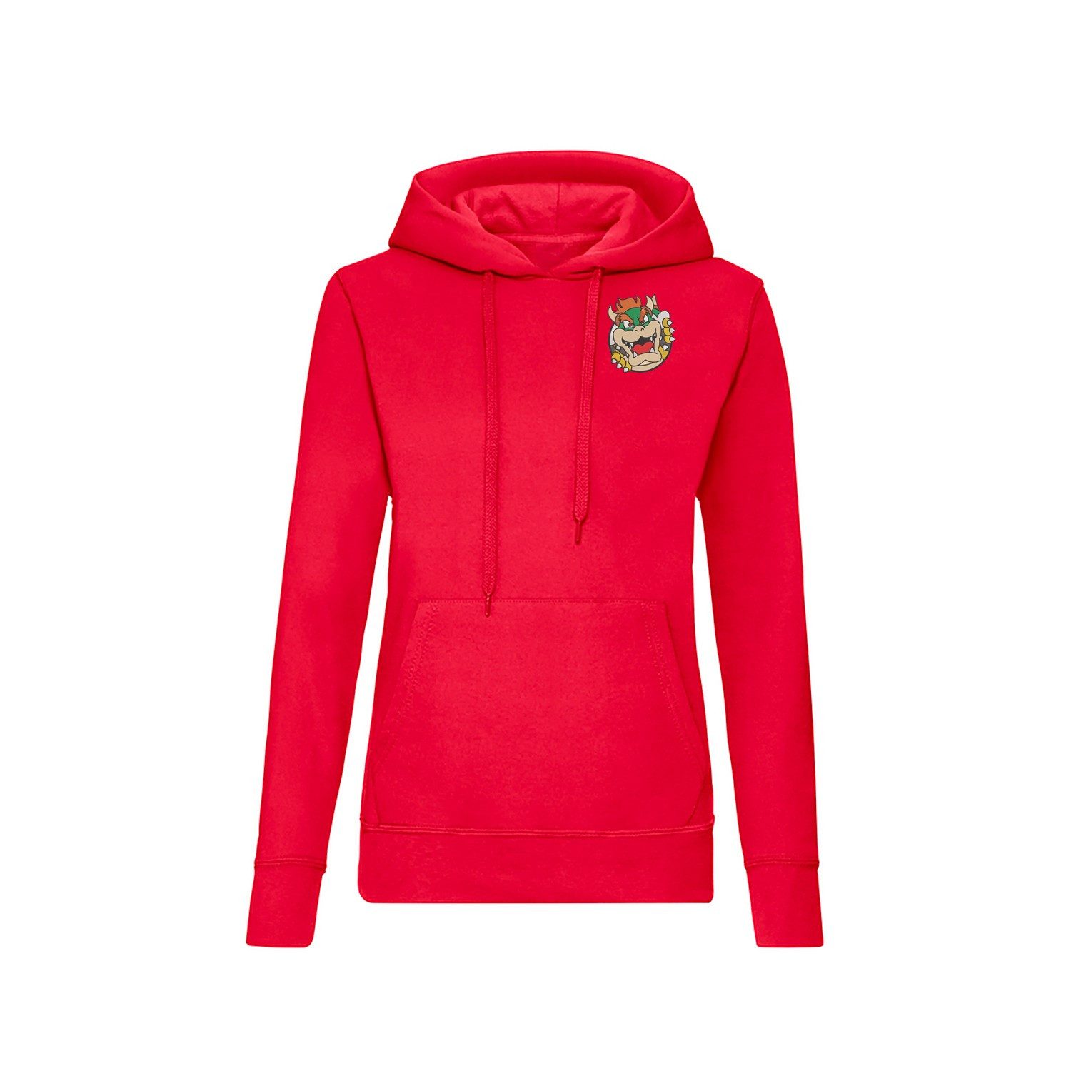 Blondie & Brownie Hoodie BowserFacePatch Damen Hoodie mit grimmigem Monsterkopf (Einzelartikel) Grimmiger Feuerzahn Blickfang Edition