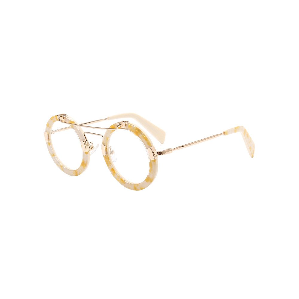 PACIEA Очкиgestell Damen Herren Anti Blaulicht Rund Doppelbalkenrahmen