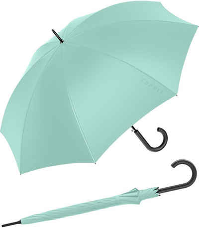 Esprit Langregenschirm Damen-Regenschirm mit Automatik FJ 2023, groß und stabil, in den Trendfarben