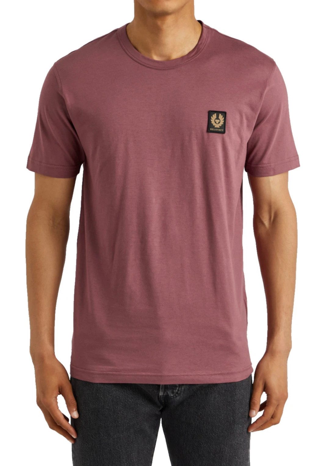 Belstaff T-Shirt Retro 1924 Patch Regular Fit Shirt Gesticktem Rand versehe günstig online kaufen