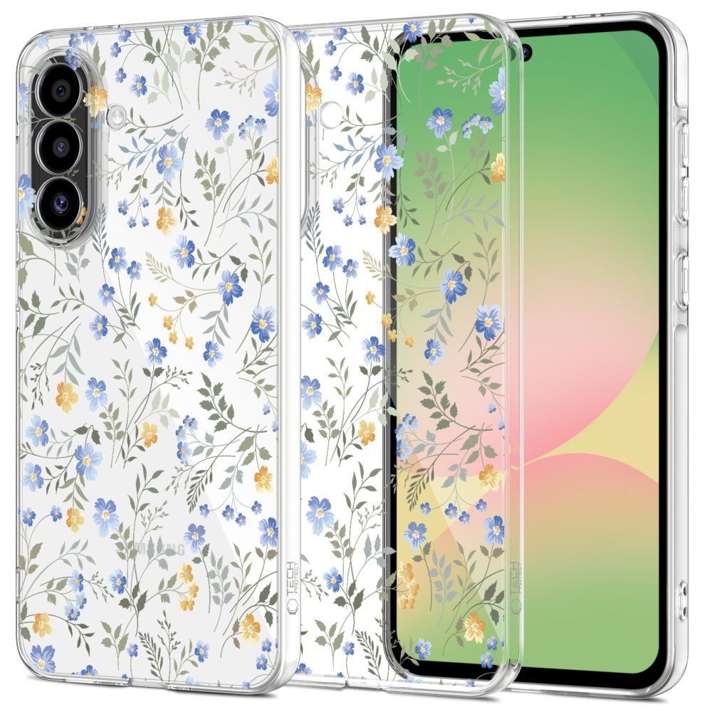 TECH PROTECT Handyhülle Schutzhülle Smartphonehülle Rückschale, Blumenmuster, TPU, ultradünn, erhöhte Ränder