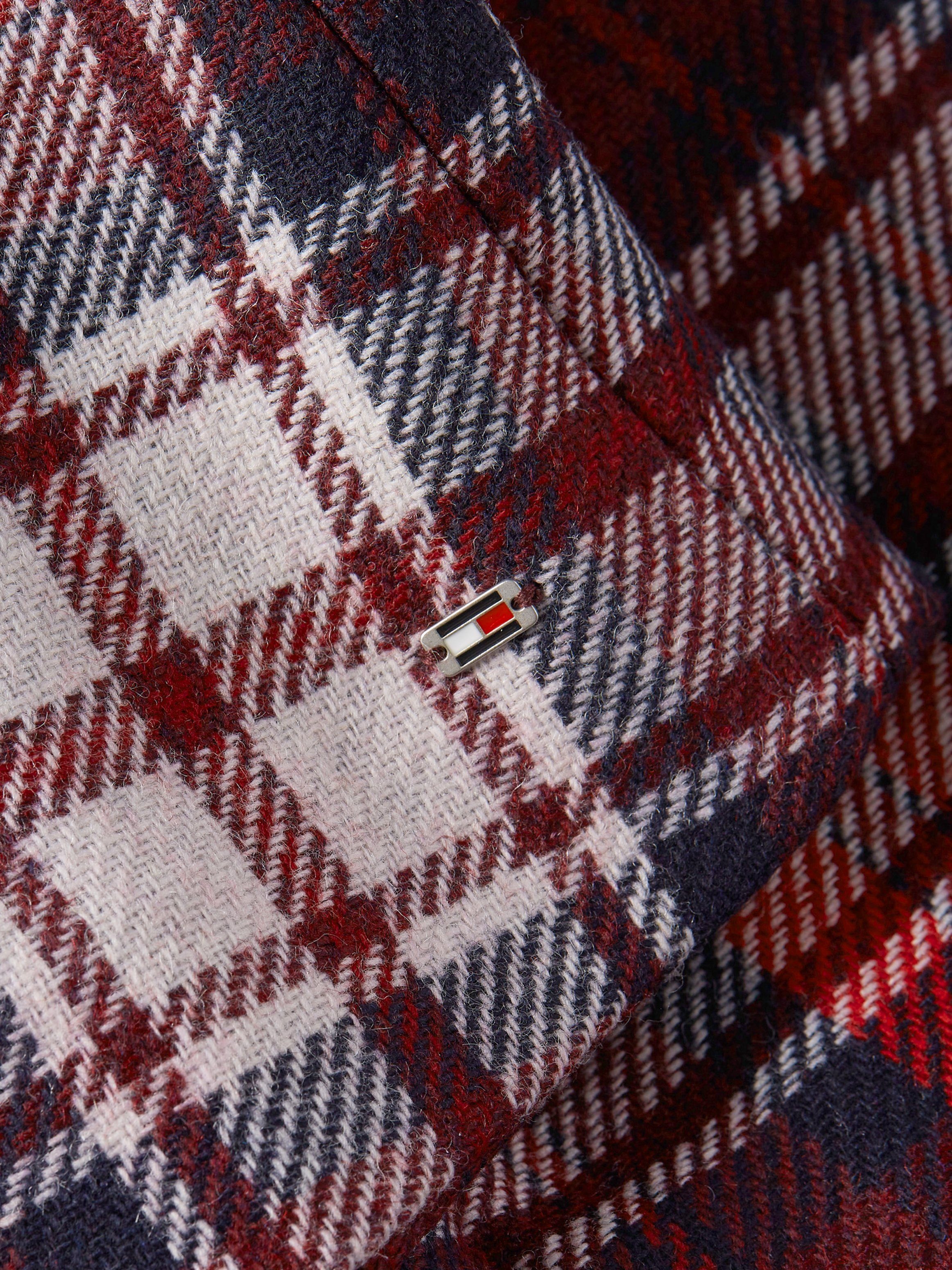 Tommy Hilfiger Bleistiftrock MINI kleinem SKIRT TARTAN mit Metall-Label