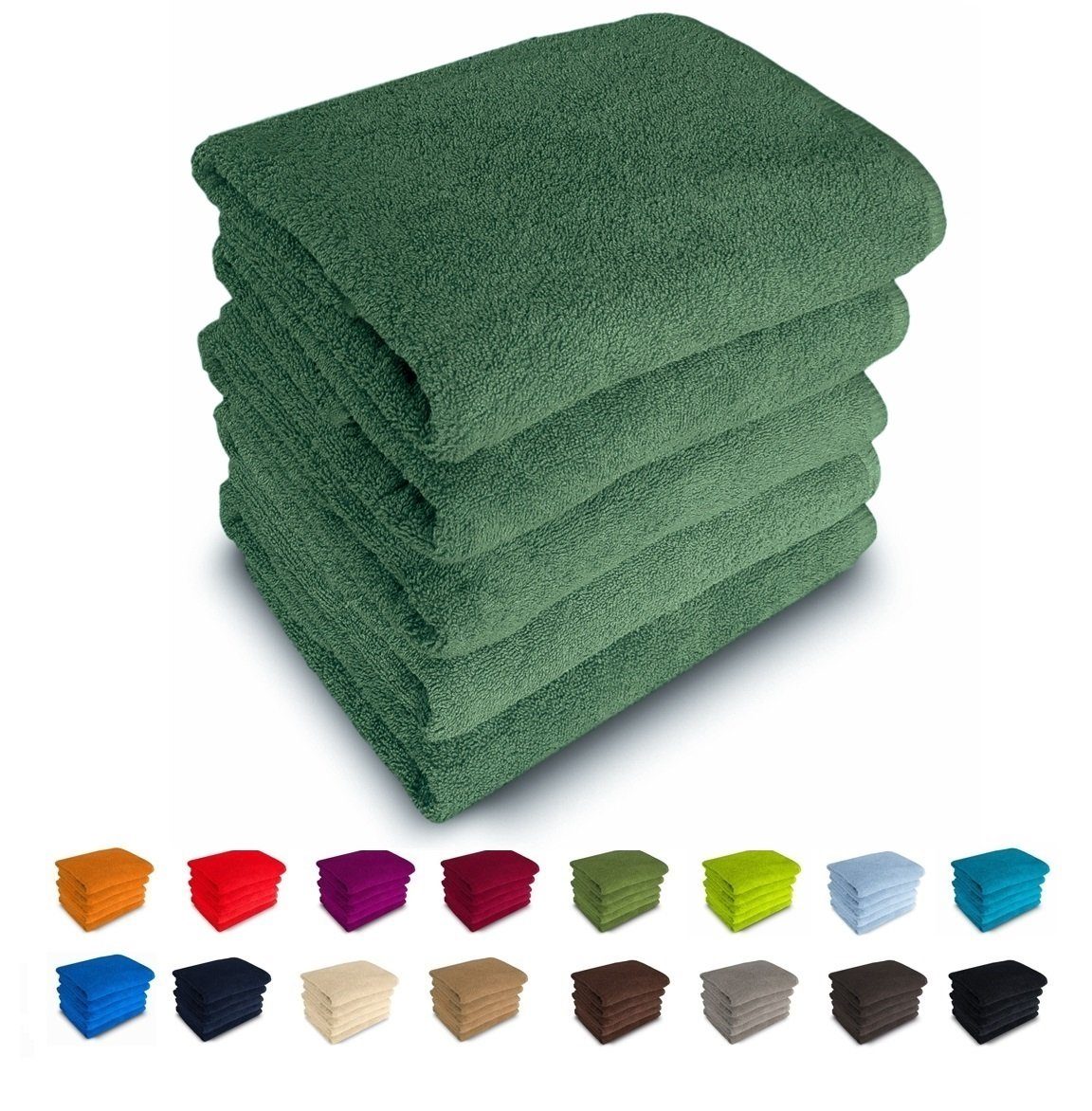 MatratzenL.A.B® Handtücher Rimini 500 g/m² Blauer Schwan®, Gästetuch 30x50 cm,Handtuch 50x100 cm,Duschtuch70x140 cm,Badematte