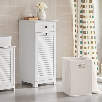 SoBuy Wäscheschrank BZR73 mit ausklappbarem Wäschesäcken Wäschesammler Wäschetruhe Badschrank