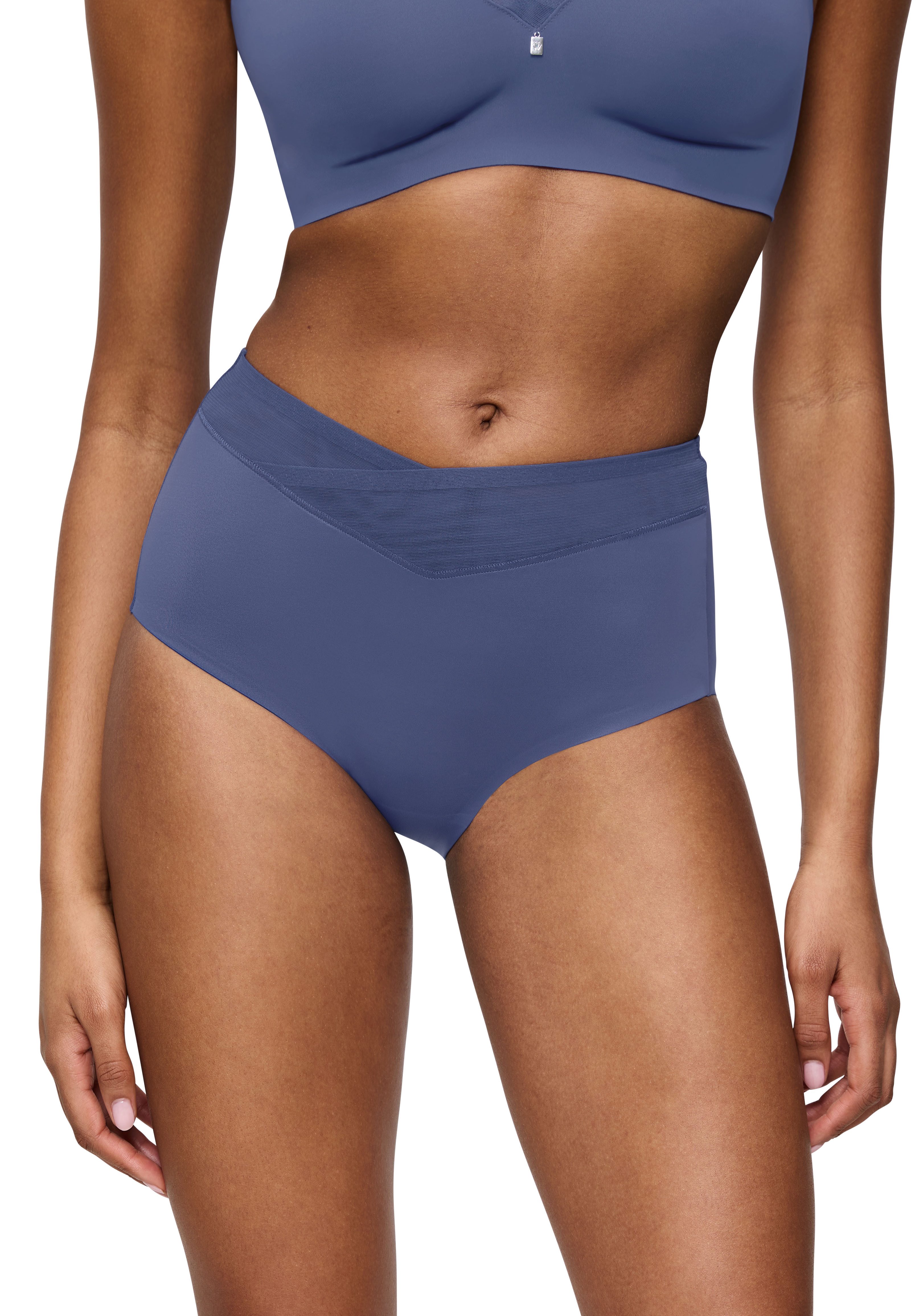 Triumph Shapingslip True Shape Sensation Mesh-Einsätze, Stretch-Tüll, Wickel-Optik