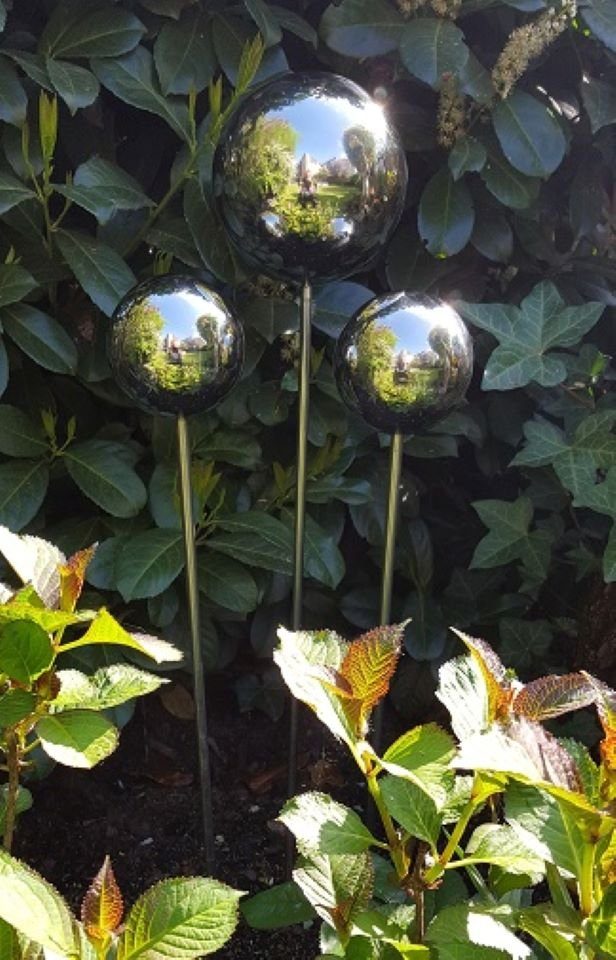 Jürgen Bocker GartenAmbiente Gartenstecker Rosenkugel Edelstahl