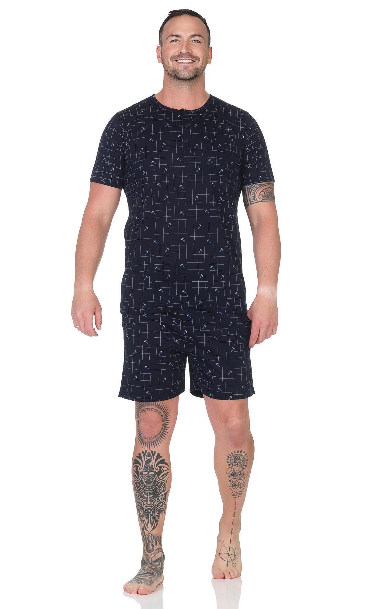 EloModa Capri-Pyjama Herren Pyjama Shorty und T-Shirt Schlafanzug, Gr. M L günstig online kaufen