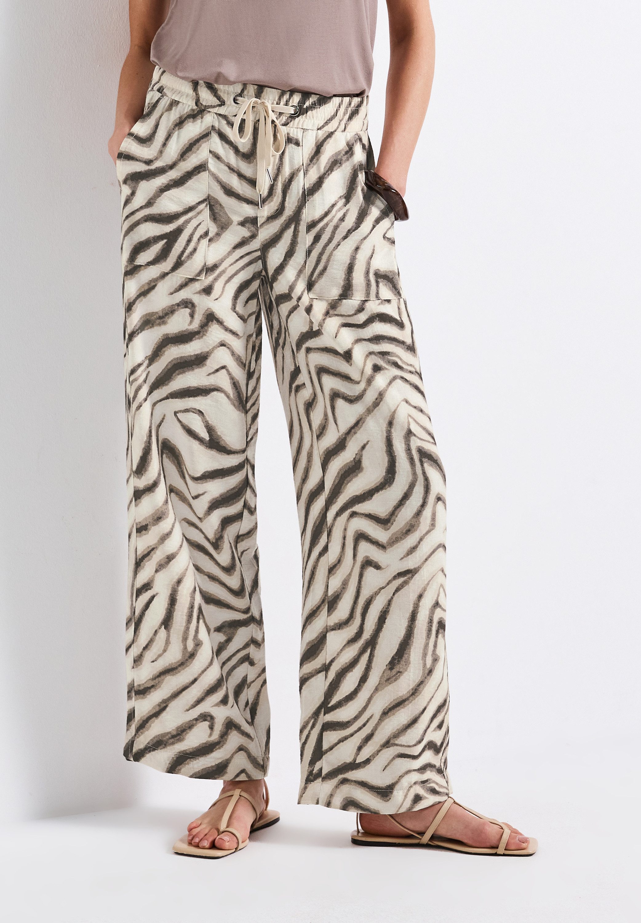 STREET ONE Stoffhose mit All-Over Print günstig online kaufen