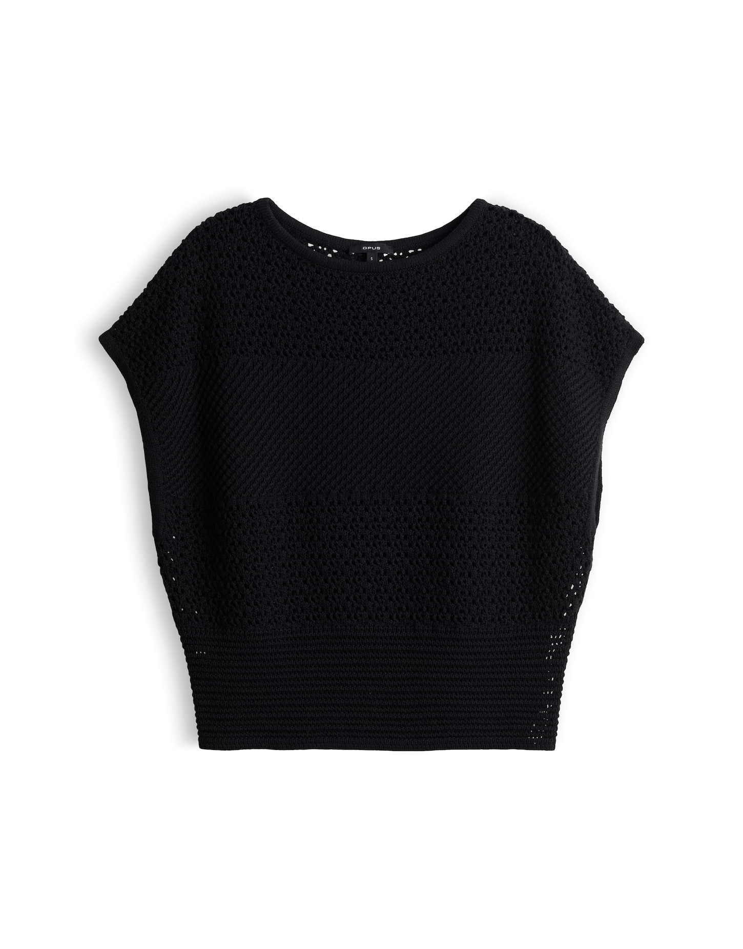 OPUS Strickpullover mit Lochstrickmuster Formstabiler Look mit modernem Charakter