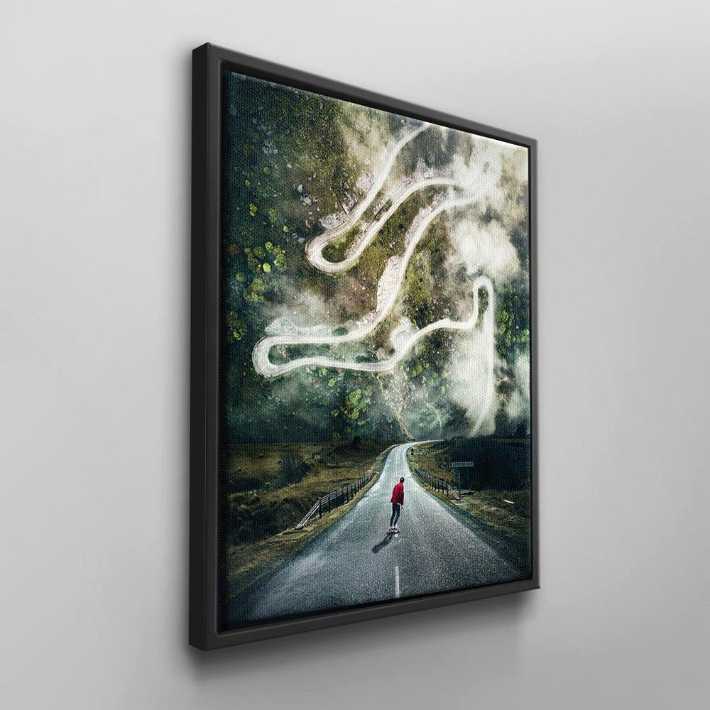 Wandbilder CANVAS DOTCOM Moderne DOTCOMCANVAS® schwarzer Leinwandbild, von Rahmen
