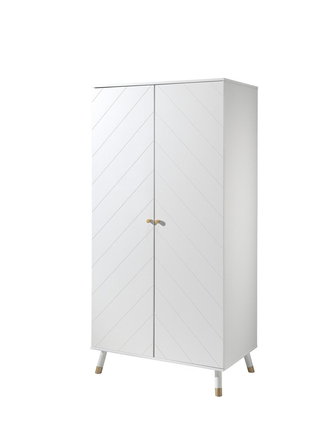 Natur24 Kleiderschrank Kleiderschrank BILY MDF Weiß 100x200x59cm