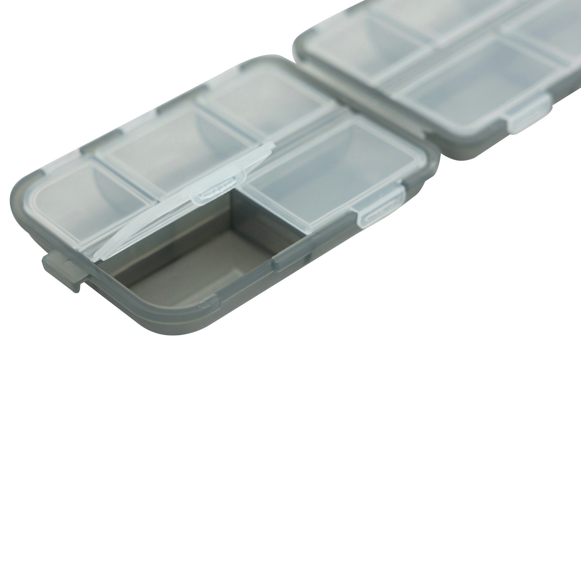Smart-Planet Pillendose Pillendose klein für unterwegs - Tablettenbox 10 Fächer ToGo (1 St), seniorenfreundliche Medikamentenbox - Organizer für Supplements