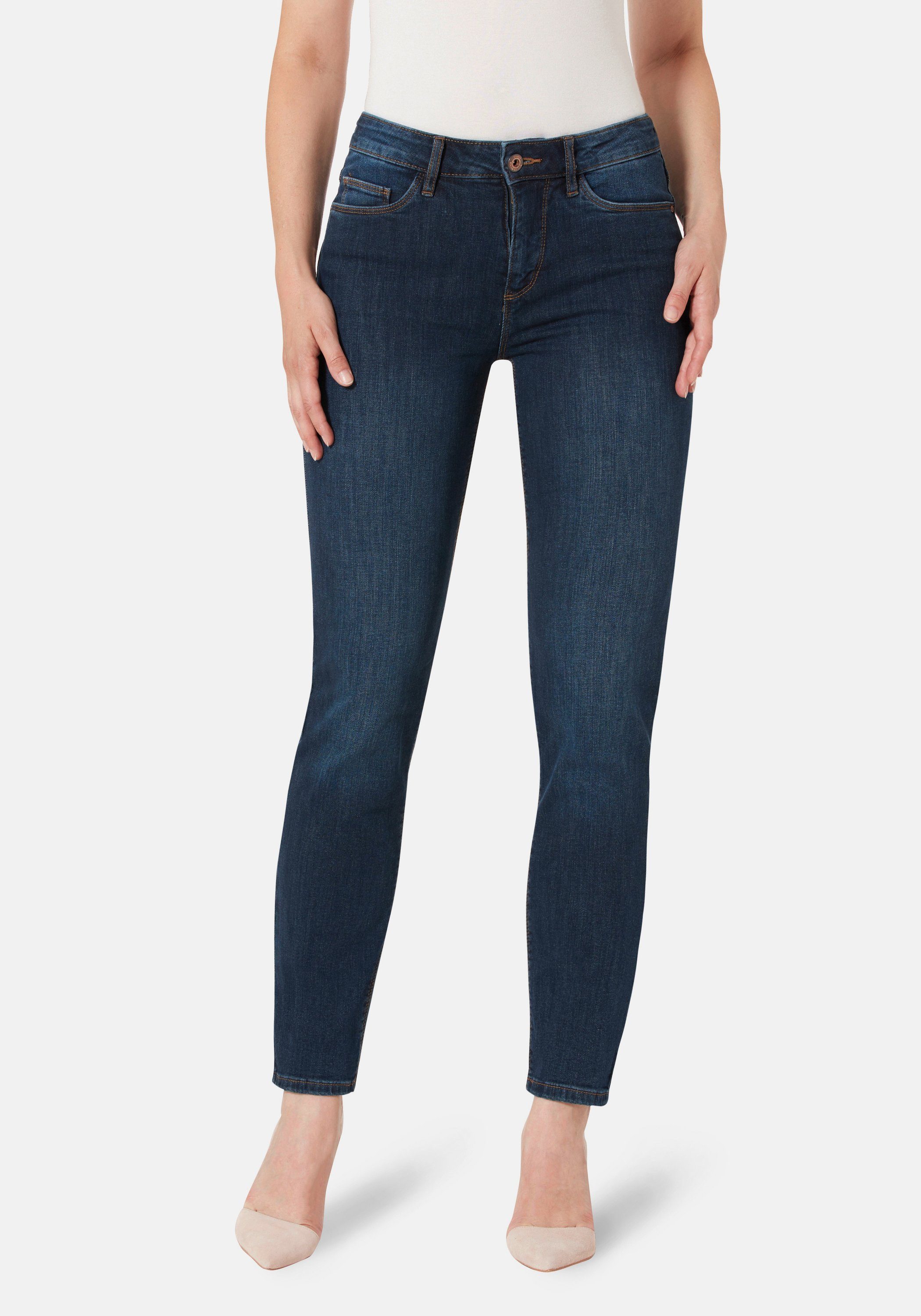 STOOKER WOMEN Straight-Jeans »Zermatt Stretch - Straight Fit - Mid Blue  Denim«