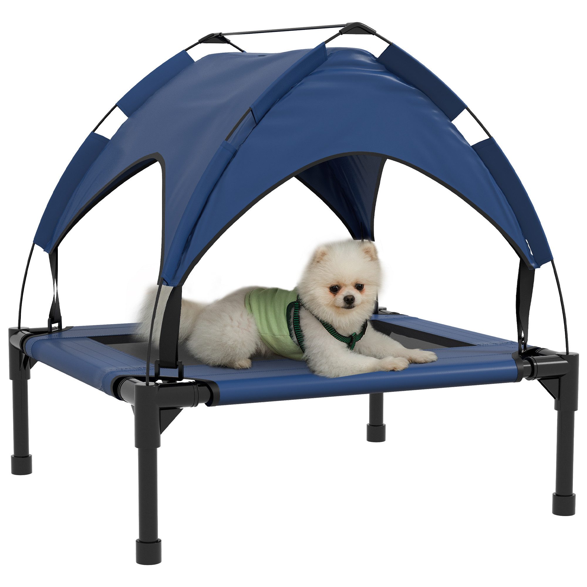 PawHut Tierbett mit Baldachin, Outdoor Hundeliege günstig online kaufen