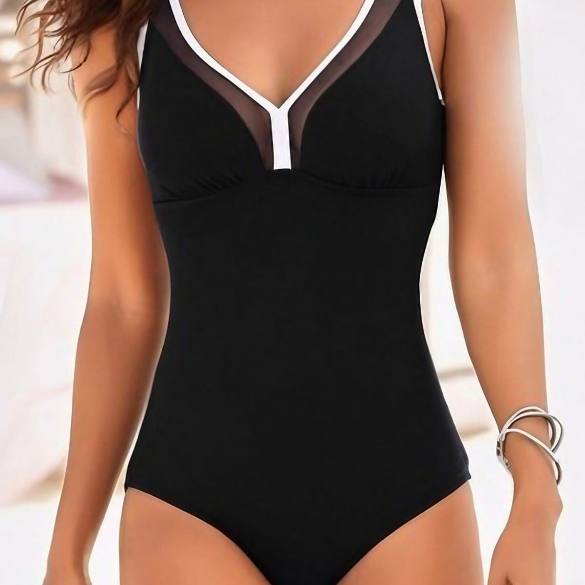 RWEUOQ Badeanzug Badeanzug Damen figurformend mit günstig online kaufen