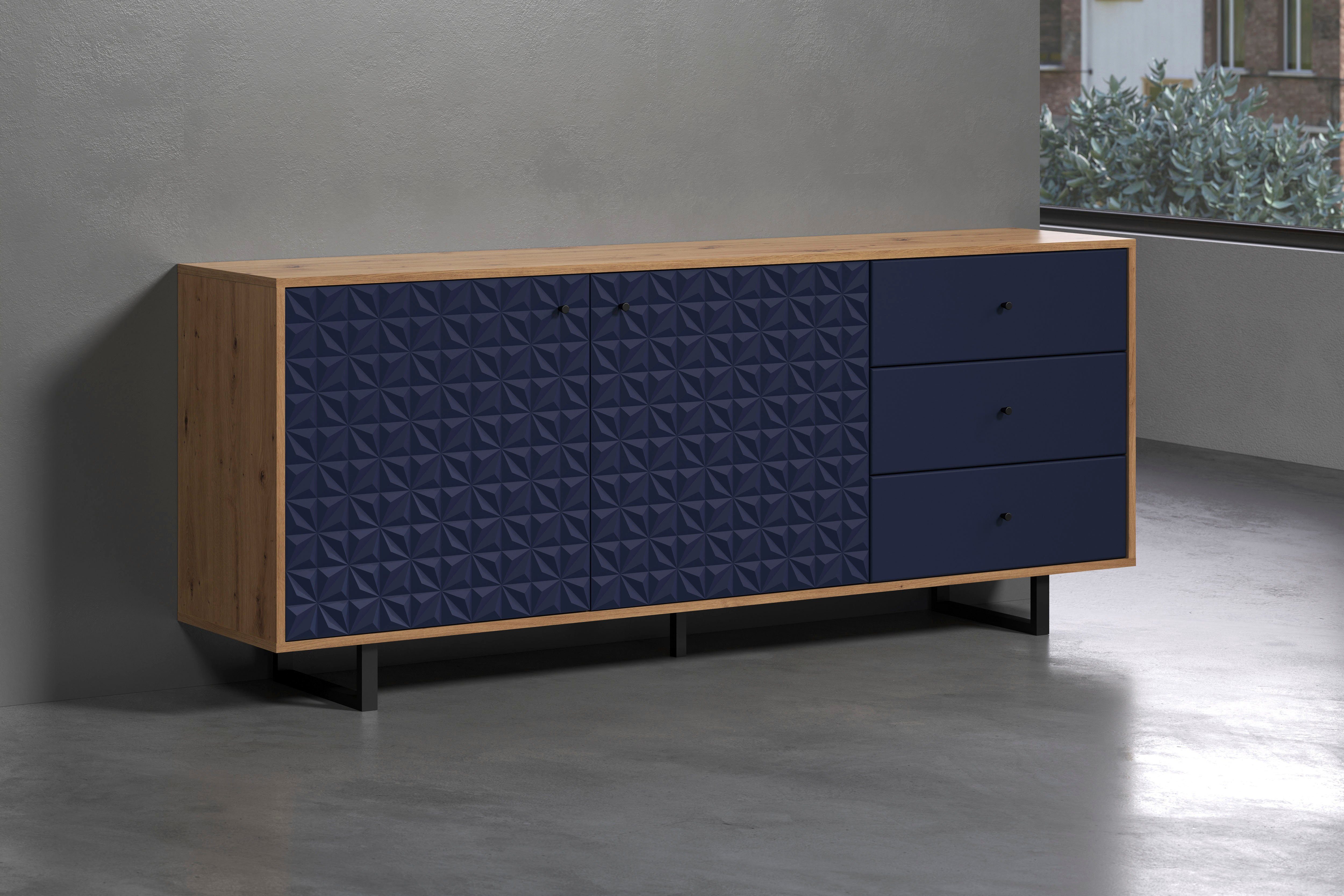 Places Ferretti blue of dark Style Sideboard