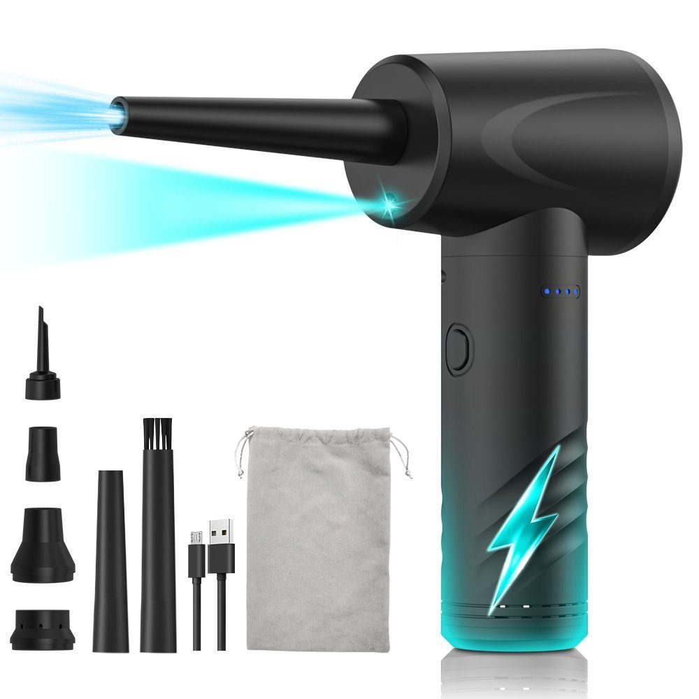 MECO Ручные пылесосы 3 Gang, LED Elektrische Staubgebläse Tastatursauger Druckluft 100000 U/min