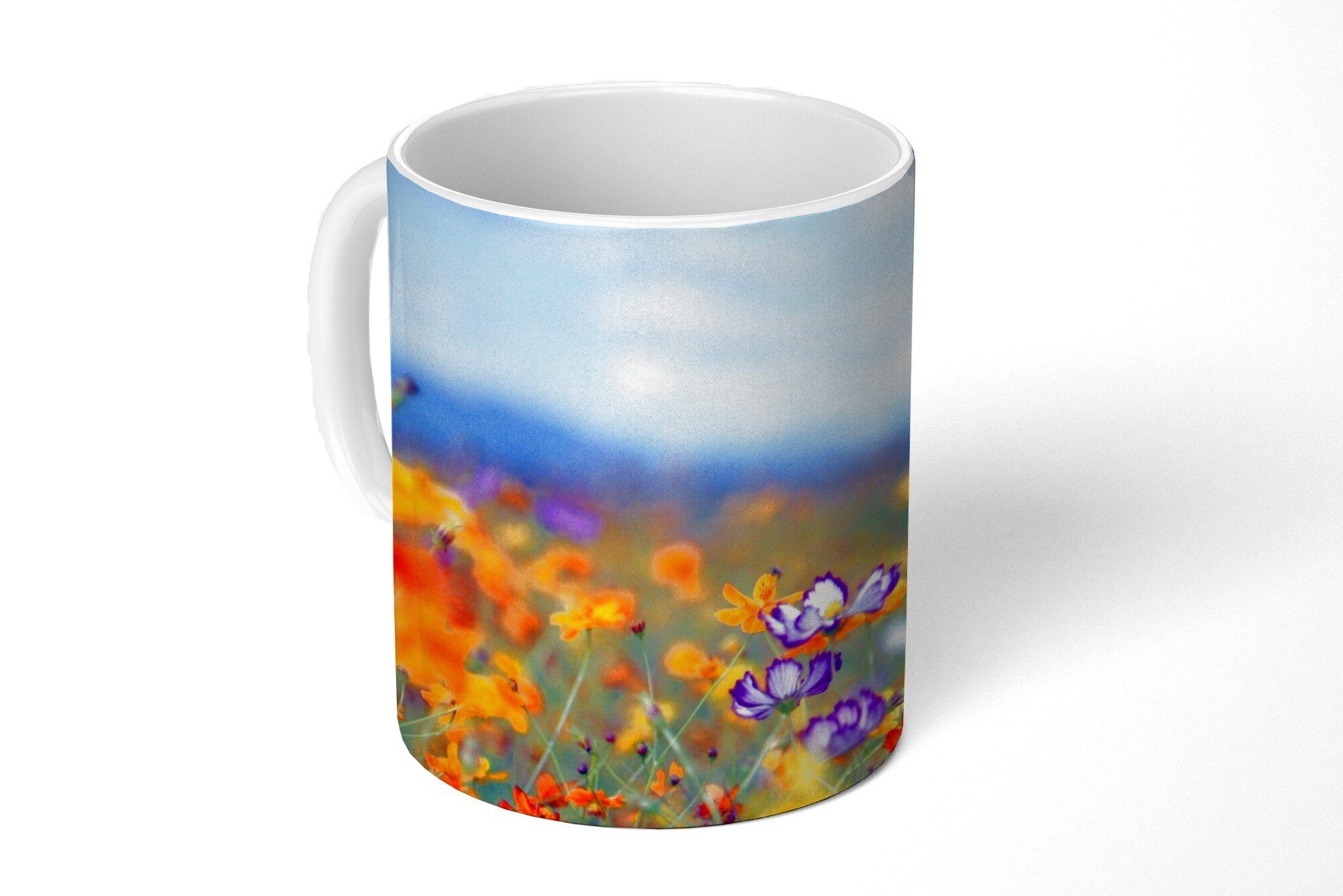 MuchoWow Tasse Kosmos - Farben - Frühling, Keramik, Kaffeetassen, Teetasse, Becher, Teetasse, Geschenk