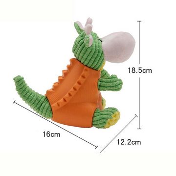 FIDDY Tierkuscheltier Haustierspielzeug, niedliche Tiergummi-Plüschpuppen, (2-tlg) Zahnendes Kauspielzeug für Hunde und Welpen